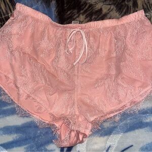 Victoria's Secret Blush Lace Trim Pajama Shorts